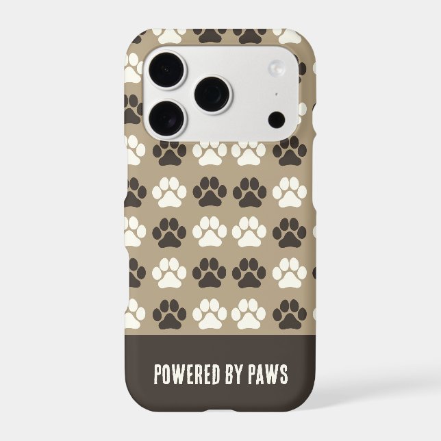 Paw Print Pattern Earthy Sand (Back)