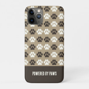 Paw Print Pattern Earthy Sand iPhone 11 Pro Case