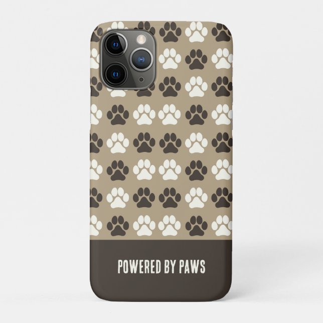 Paw Print Pattern Earthy Sand Case-Mate iPhone Case (Back)