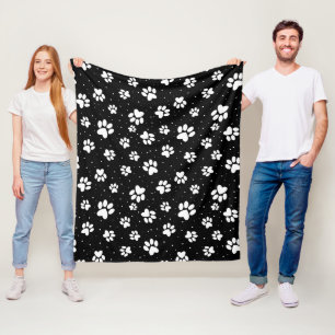 Paw Print Pattern  Fleece Blanket