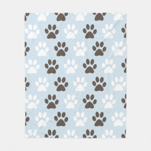 Paw Print Pattern Fleece Blanket