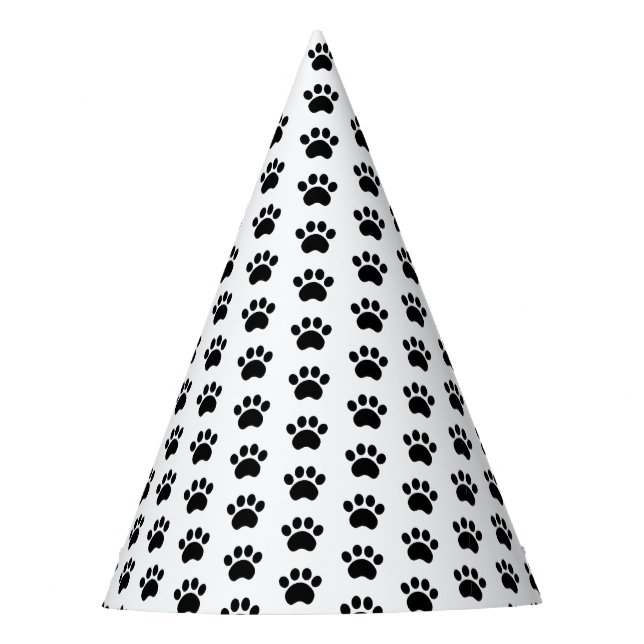 Paw Print Pattern Party Hat (Front)