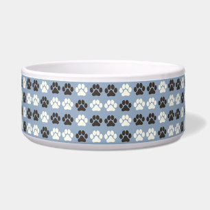 Paw Print Pattern Silver Blue