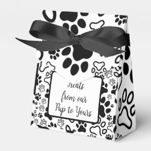 Paw Print Personal Wedding Favor Boxes