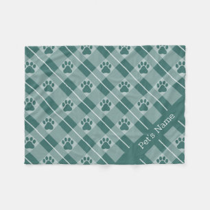 Paw Print Personalised Dog Blankets