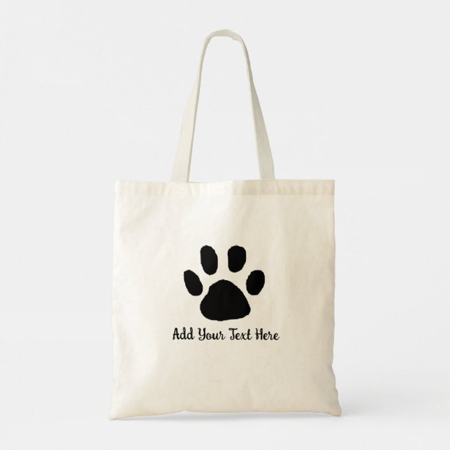 Paw Print personalised  Tote Bag (Back)