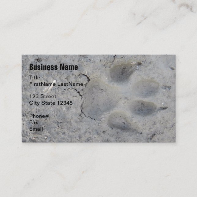 paw print pet business card (Front)