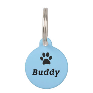 Paw Print Pet Tag