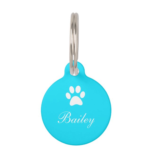 Paw Print Pet Tag (Front)