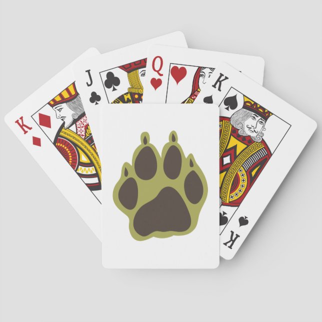 Paw Print Playing Cards (Back)
