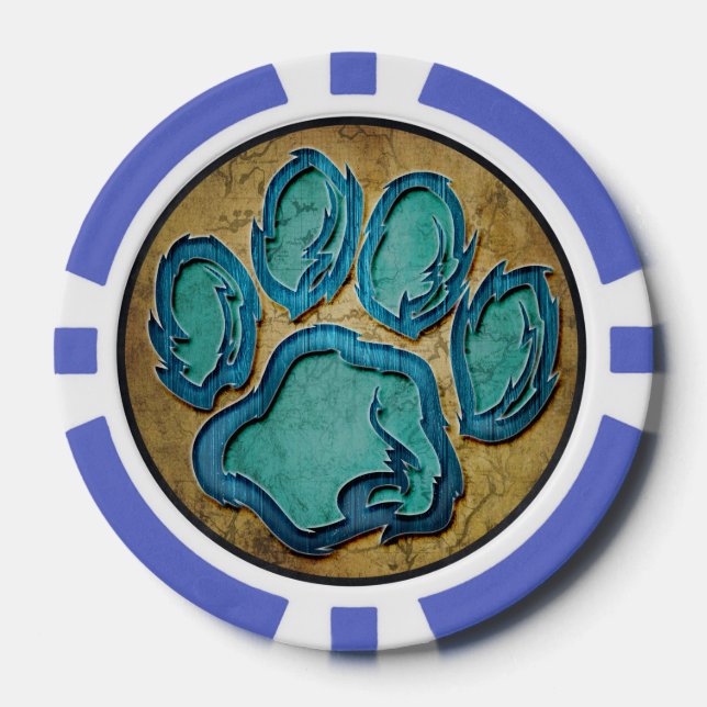 Paw Print Poker Chips (Front)