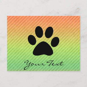 Paw Print Postcard
