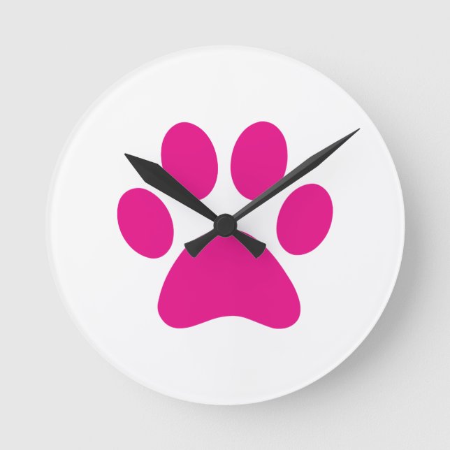 Paw Print      Round Clock (Front)