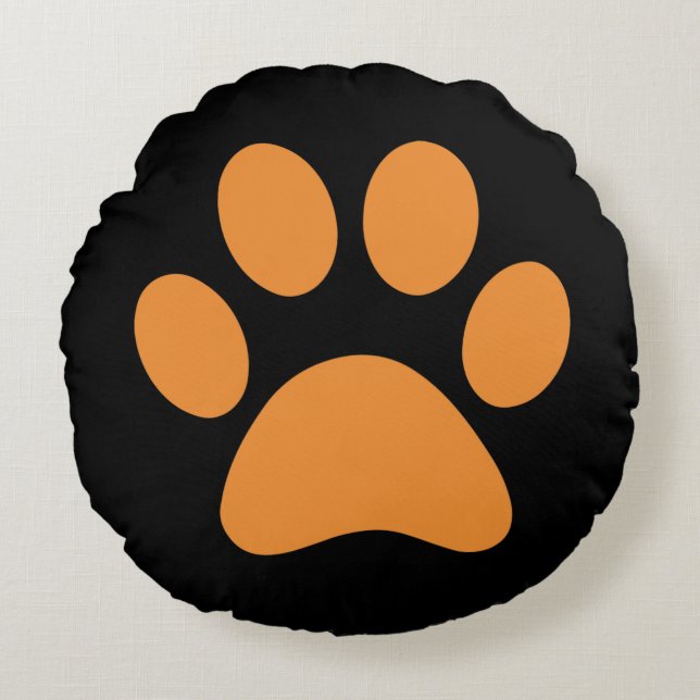 Paw Print   Round Cushion (Front)