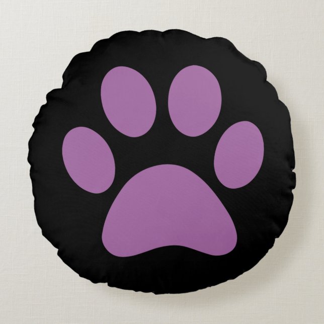 Paw Print  Round Cushion (Front)