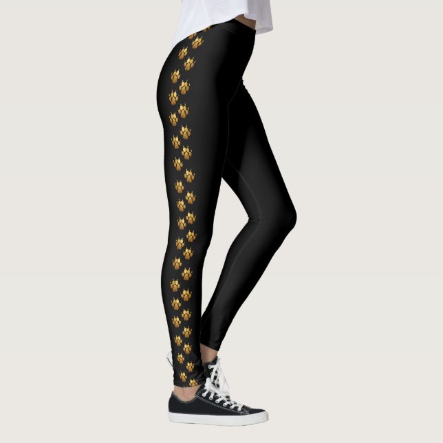 Paw Print side stripe Leggings (Right)