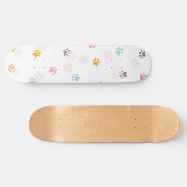 Paw Print Skateboard (Horz)