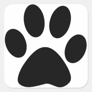 Paw Print Square Sticker