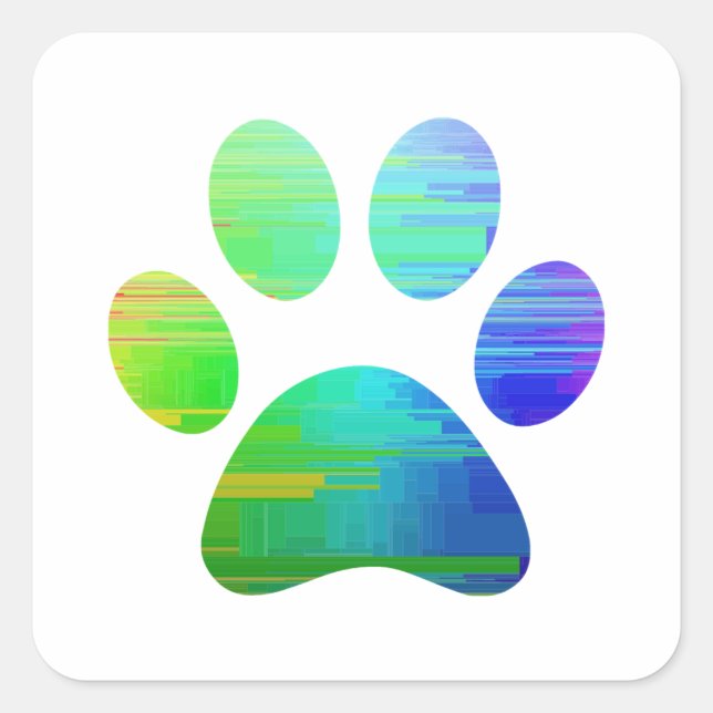 Paw Print           Square Sticker (Front)