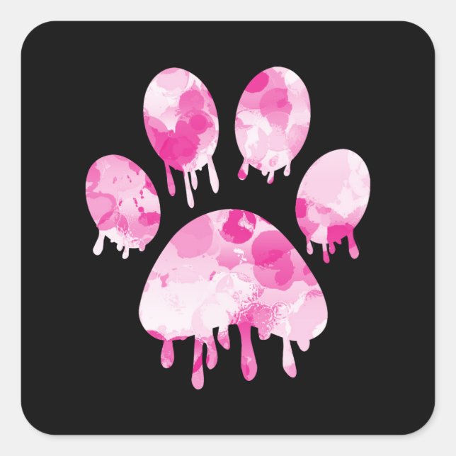 Paw Print           Square Sticker (Front)
