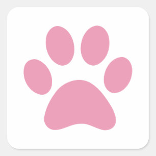 Paw Print Square Sticker