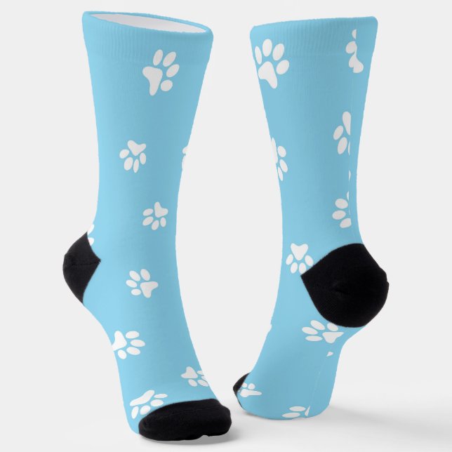 Paw Print Sustainable Premium Crew Sock (Angled)