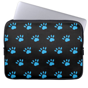 Paw Print Tablet Case (Black & Blue)