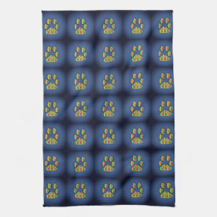 Paw Print Tea Towel