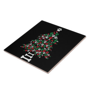 Paw Print Tile Design Inspired by a Holiday Tree