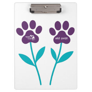 Paw Print Tulips Clipboards