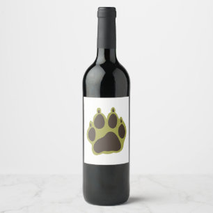 Paw Print Wine Label