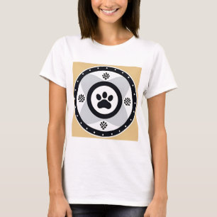 Paw Print With Decorative Elements T-Shirt