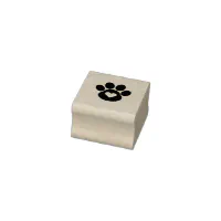 Paw Print With Heart Rubber Stamp Zazzle