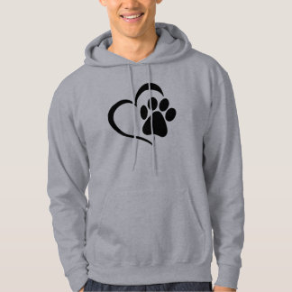 Paw Print with Heart Sweatshirt – Cute Dog Lover