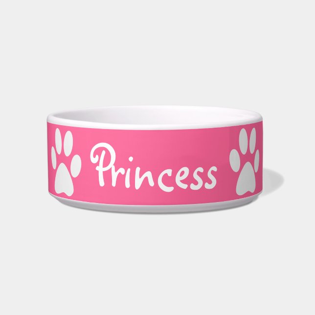 Paw Print ~ With Pets Name Bowl (Front)