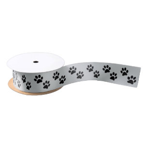 Paw Prints 1.5 Inches Satin Ribbon