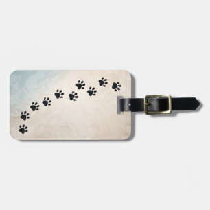 Paw Prints Across My  Luggage Tag