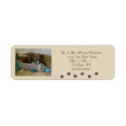 Paw Prints Add Photo Tan Return Address Labels