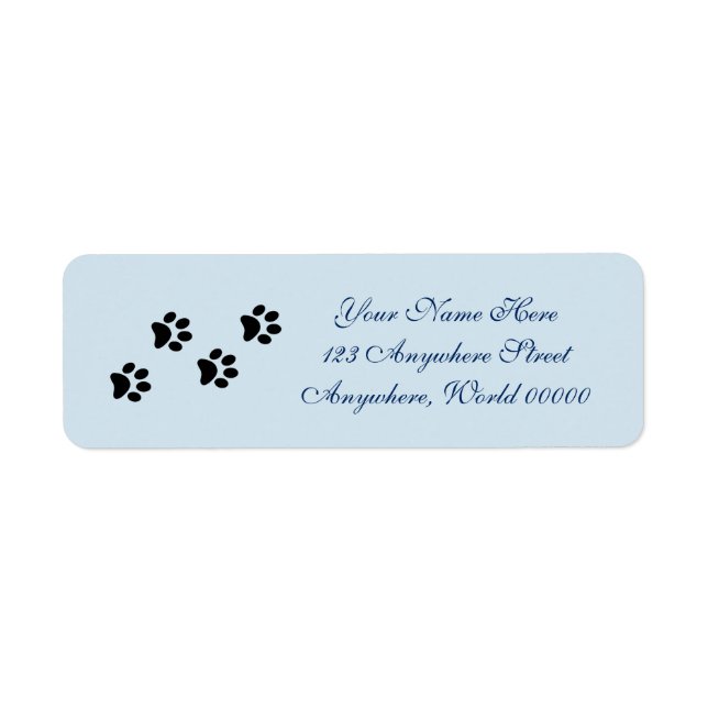 Paw Prints Address Labels (Front)