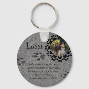 Paw Prints and Photo Key Ring