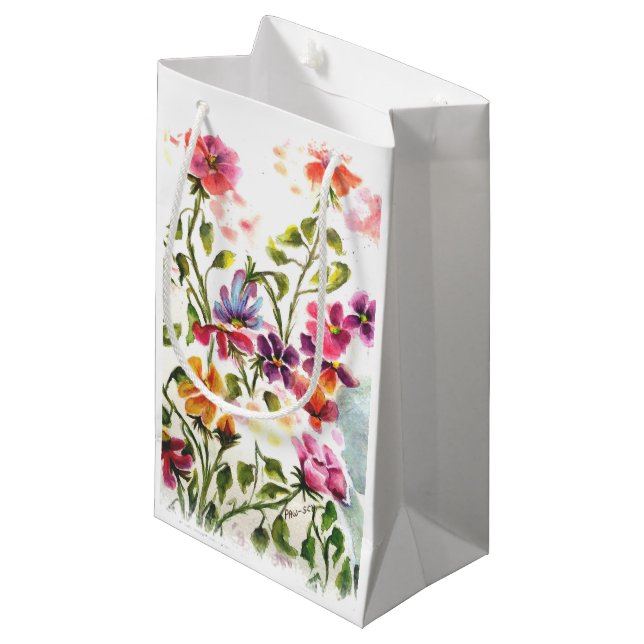 PAW PRINTS ANGEL SMALL GIFT BAG (Front Angled)