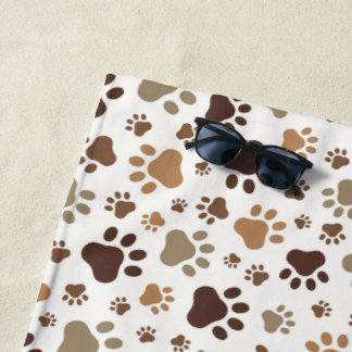 Paw Prints  Beach Towel