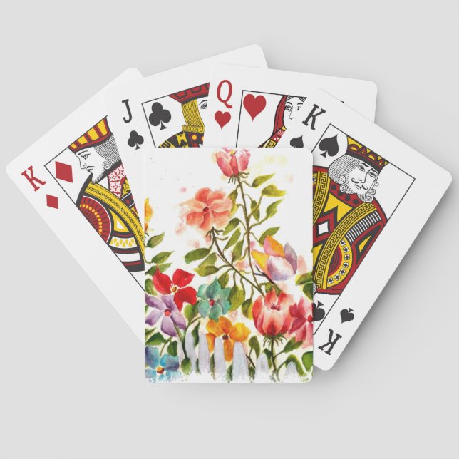 PAW PRINTS BEHIND THE FENCE PLAYING CARDS (Back)