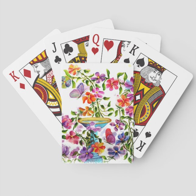 PAW PRINTS BIRD BATH PLAYING CARDS (Back)