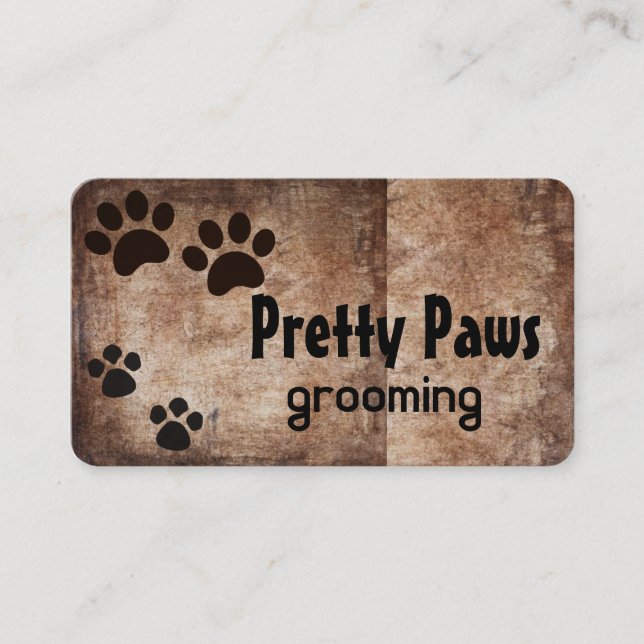 Paw Prints Business Card (Front)