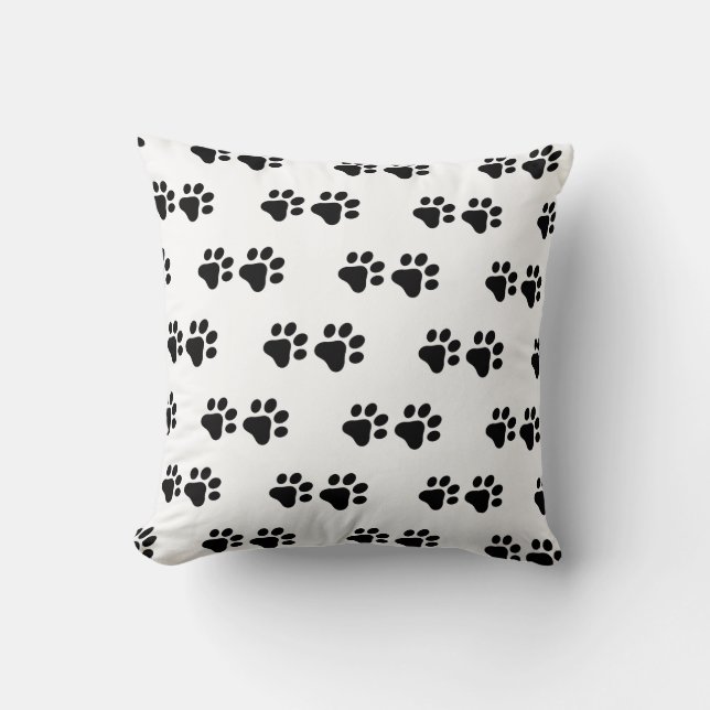 Paw Prints, cat prints, dog prints Cushion (Front)