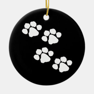 Paw Prints Ceramic Tree Decoration