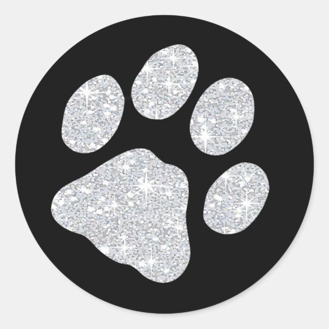 Paw Prints Classic Round Sticker (Front)