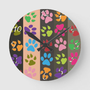 Paw Prints Clock