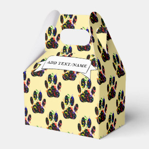 Paw Prints Confetti And Party Streamer Custom Favour Box